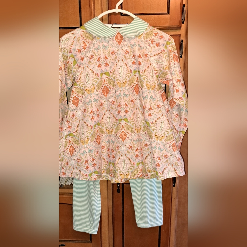 Beautiful Bailey Boys For Girls Set Matching Outfit Button Back Long Sleeve 12